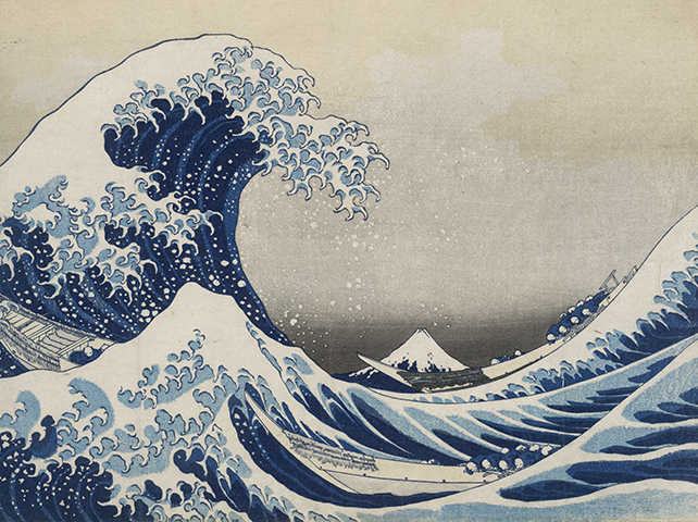 Hokusai's Under the wave off Kanagawa (The Great Wave), 1831, currently on show at the British Museum